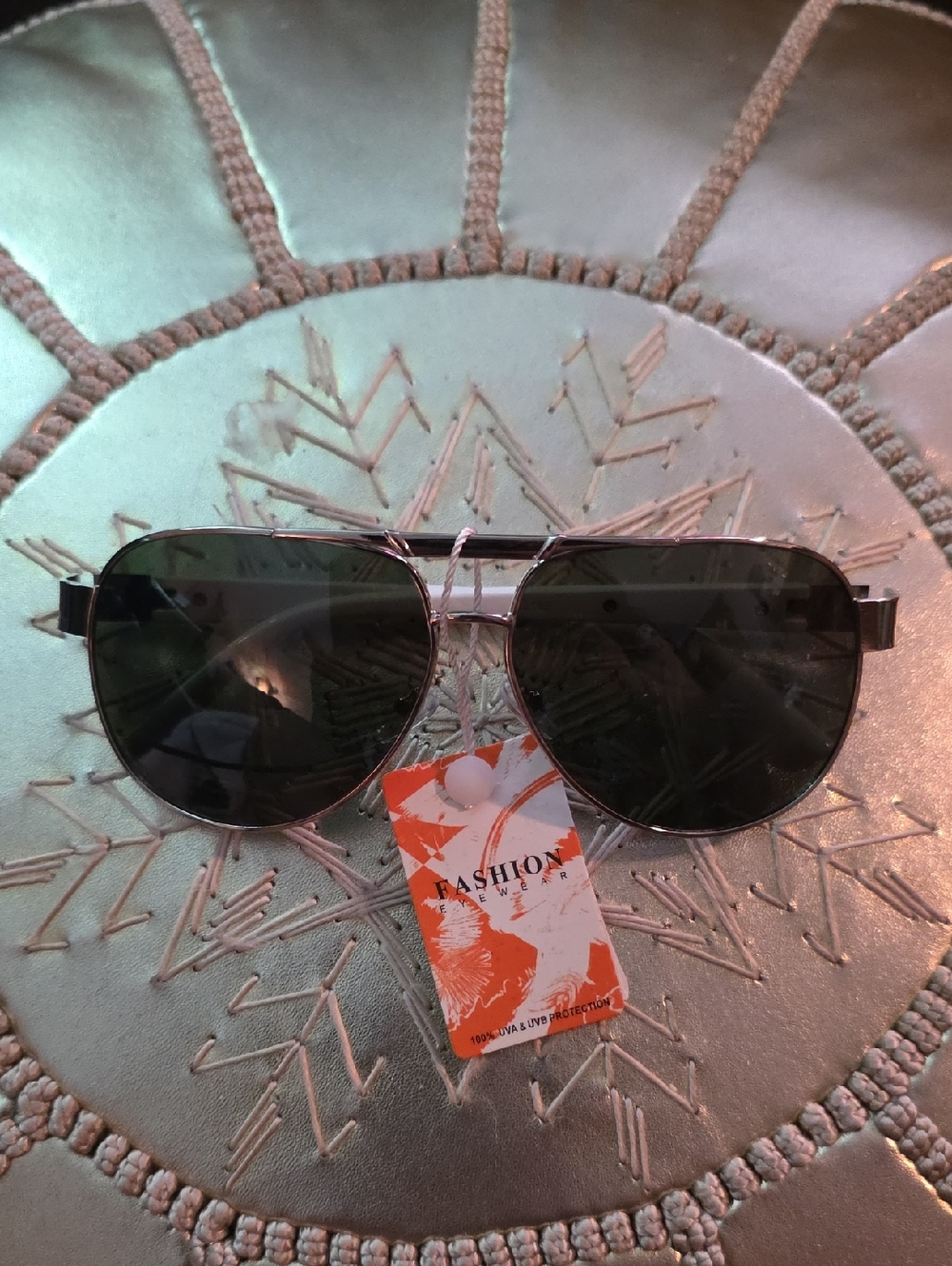 Aviator Sunglasses - Black Lenses